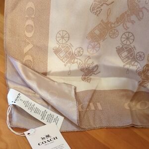 Coach Limited Edition Horse & Carriage Silk Scarf